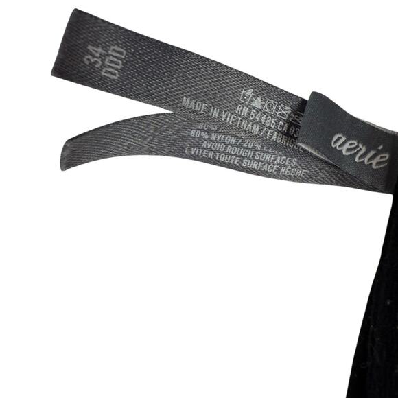 Aerie Black Padded Halter Style Swim Top Size 34DD - Picture 5 of 6